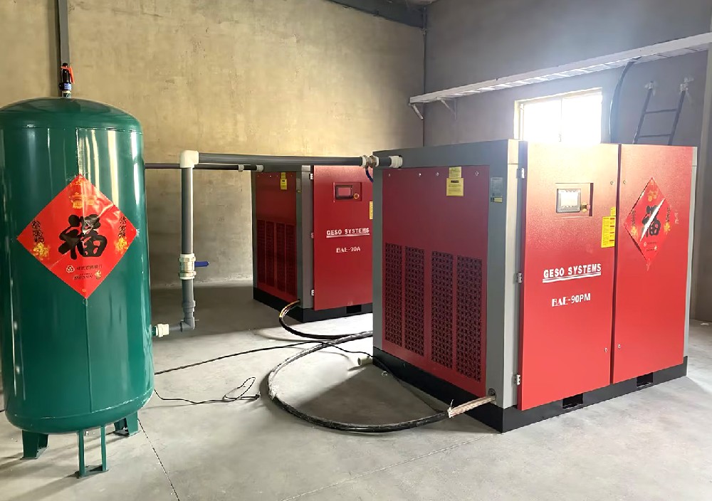 畜牧业设备升级案例：双螺杆（90KW）空压机如何助力企业高效节能生产？