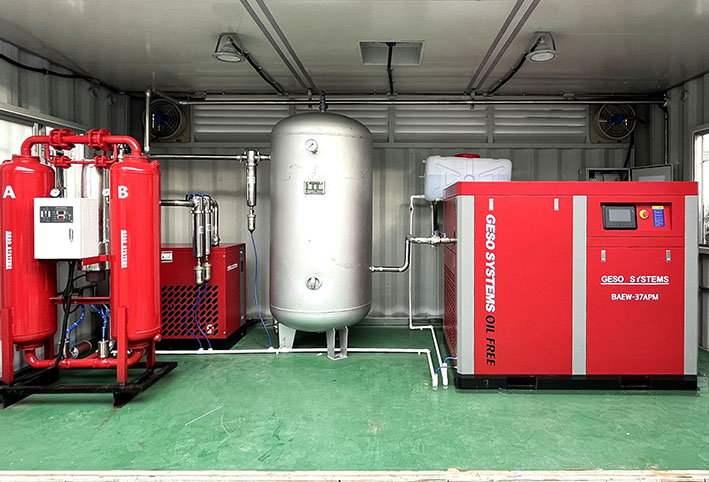 深圳氢能企业气源升级：格素无油水润滑空压机助力高效生产