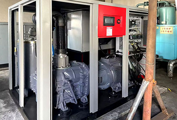 格素双级螺杆空压机 90KW 应用于生物行业
